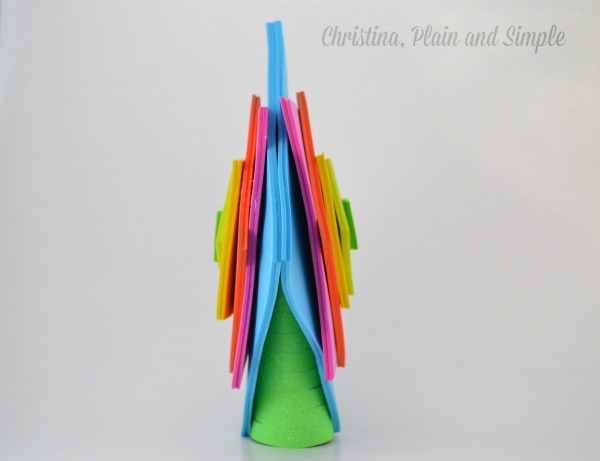 neon christmas tree topper side view