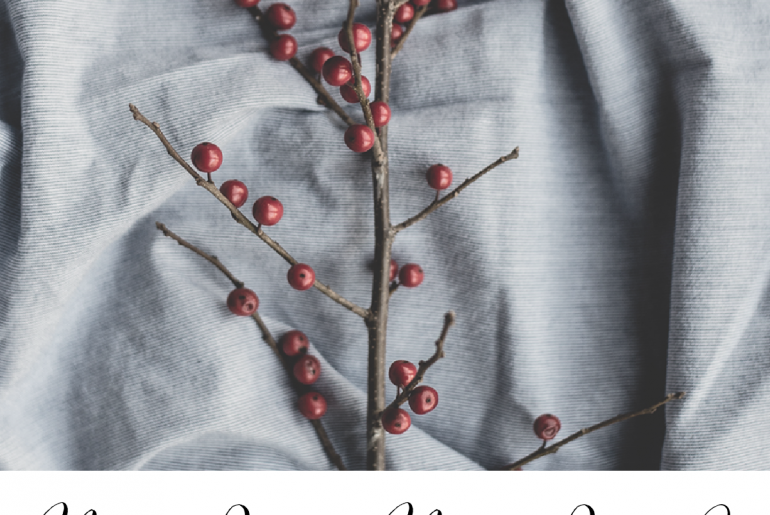 Image contains a branch with berries and text that reads New Year, New You?
