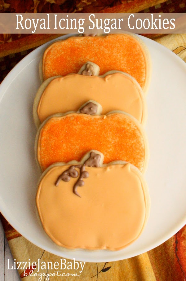 Pumpkin Royal Icing Sugar Cookies